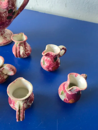 Brocca Vintage in Ceramica con 6 brocche piccole
