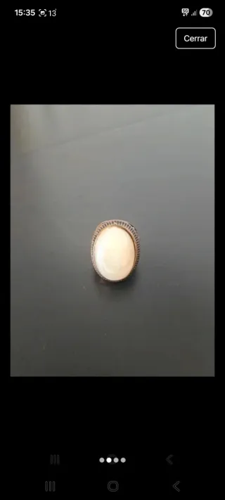 Anillo Plata Piedra Blanca