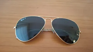 Gafas de Sol Ray-Ban Aviator Doradas Negras