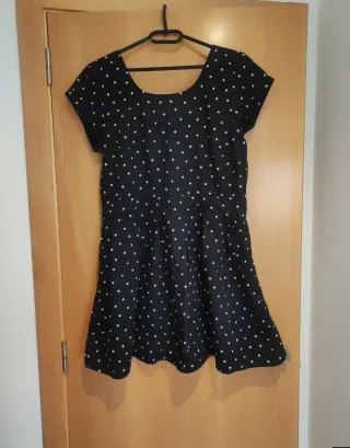 Vestido negro con corazones blancos SOLO ENVIO