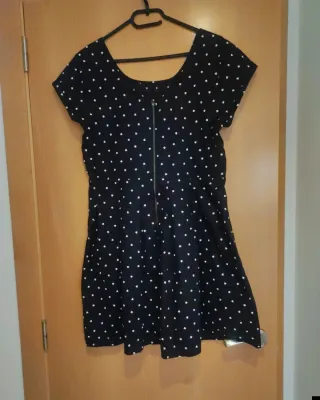 Vestido negro con corazones blancos SOLO ENVIO