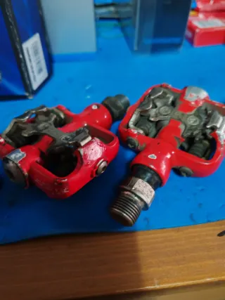 Pedales Bici Rojos, Tom Richey. Para rally. Mtb