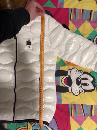 Giacca Blauer Bianca con Cappuccio Pelliccia M