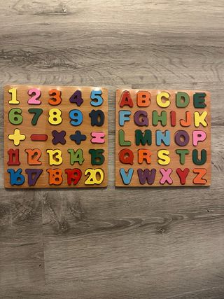 Puzzle Números y Letras Madera Montessori