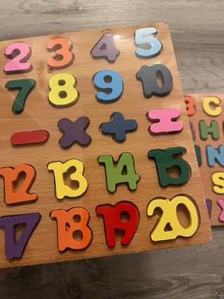 Puzzle Números y Letras Madera Montessori