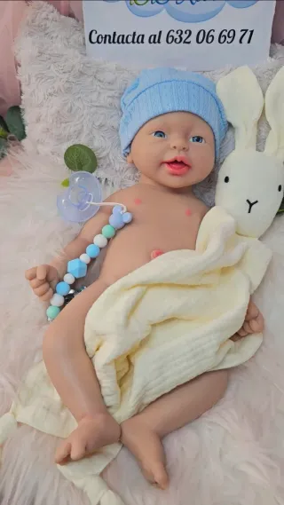 Muñeco Bebé Reborn Silicona Platino