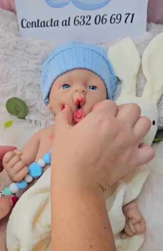 Muñeco Bebé Reborn Silicona Platino