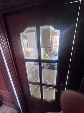 5 Puertas Macizas Madera Oscura