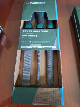 Juego de Limas, Escofinas y Formones, 9 piezas.