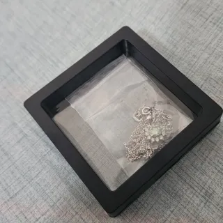 Colgante Plata Moissanita Verde