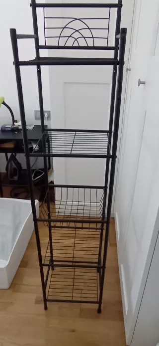 Estantería metálica negra 4 niveles