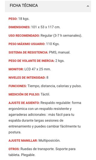 Bicicleta Estática Plegable Tunturi