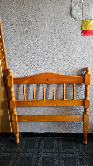 Cabecero madera pino cama 90