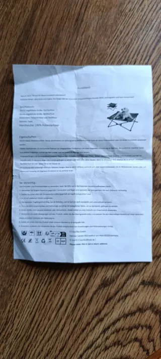 Cama elevada para perros gris kingcamp 70x70x22