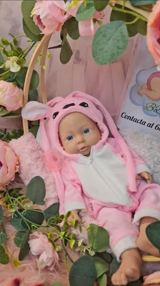 Muñeca Bebé Reborn Silicona Platino