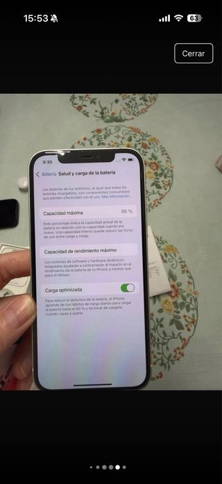 iPhone 12 Plata/Blanco