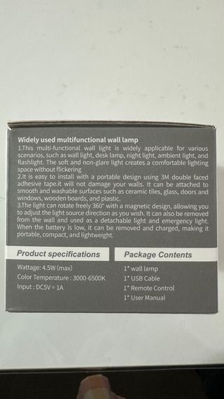 Lámpara LED 360° Táctil Giratoria RGB