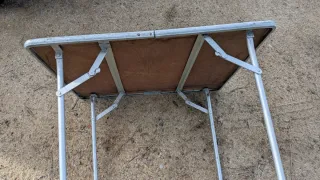 Mesa Plegable Azul y Gris