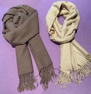 Sciarpe unisex beige/marrone