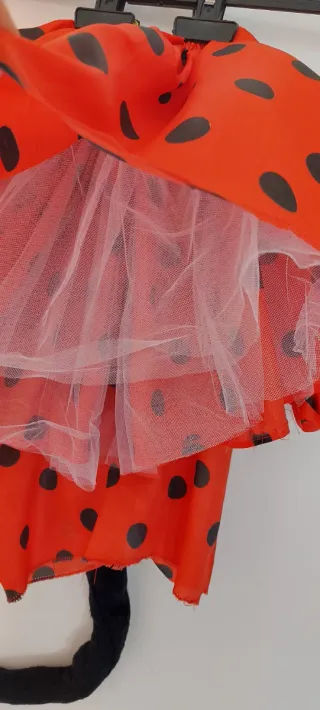 Vestito Minnie pois rossi con orecchie e coda