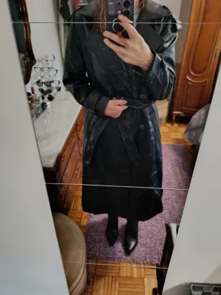 Cazadora cuero negra nueva