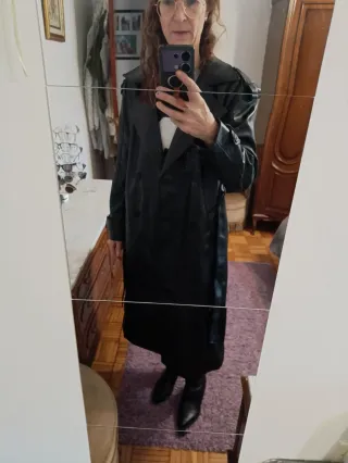 Cazadora cuero negra nueva