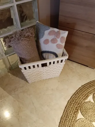 Manta rosa empolvado nueva