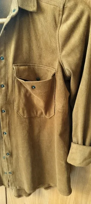 Chaqueta antelina marrón