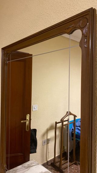 Espejo Marco Madera y Mármol