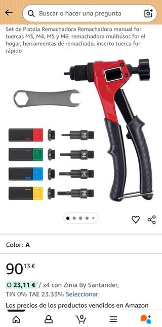 Remachadora Tuercas M3-M4-M5-M6