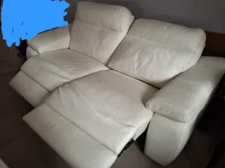 Sofá PIEL eléctrico reclinable con USB