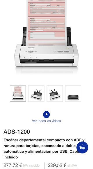 Brother ADS-1200 Escáner departamental compacto con ADF