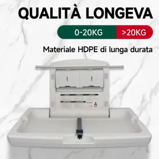 Stazione cambio neonati a parete