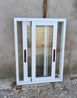 2 ventanas corredera aluminio Climalit