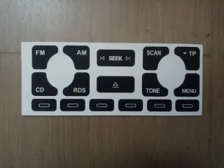 Pegatinas reparación de botones radio CD Audi