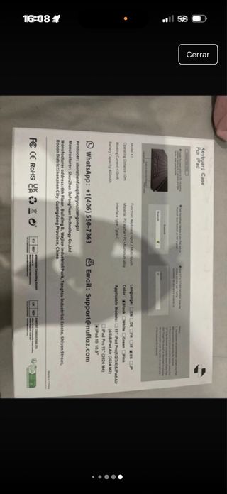 Funda con teclado para iPad