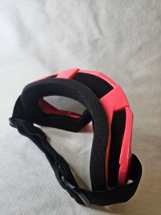 Gafas de esquí rosas con lente espejada