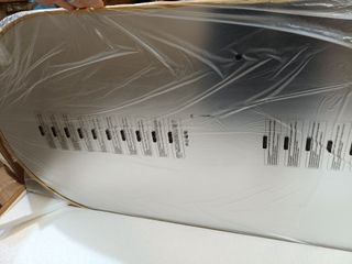 SONGMICS Espejo de cuerpo entero arqueado con soporte 160 x 50 cm Oro