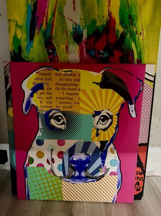 Lote 5 cuadros pop art - moderno