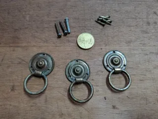 3 Tiradores latón con Anilla