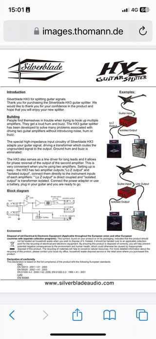 Splitter per chitarra Silverblade HX3