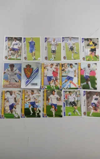 Cromos fútbol Real Zaragoza diferentes años