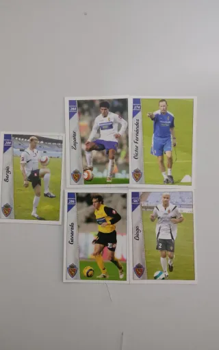 Cromos fútbol Real Zaragoza diferentes años