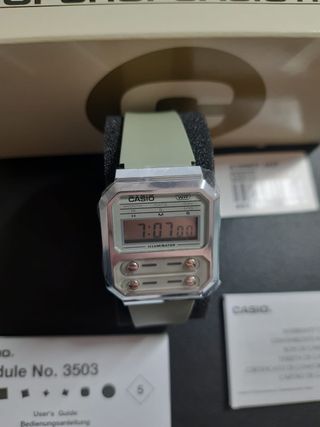 Orologio Casio digitale verde/argento