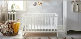 Cuna Mecedora Blanca Madera