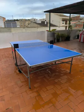 Mesa Ping Pong Plegable Azul