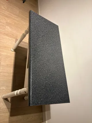 Mesa Cocina Plegable Gris y Blanca