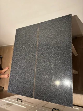 Mesa Cocina Plegable Gris y Blanca