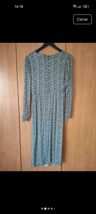 Vestido Zara estampado manga larga