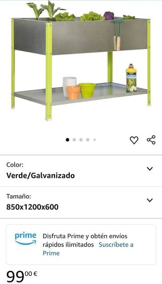 Huerto urbano elevado 85x120x60cm